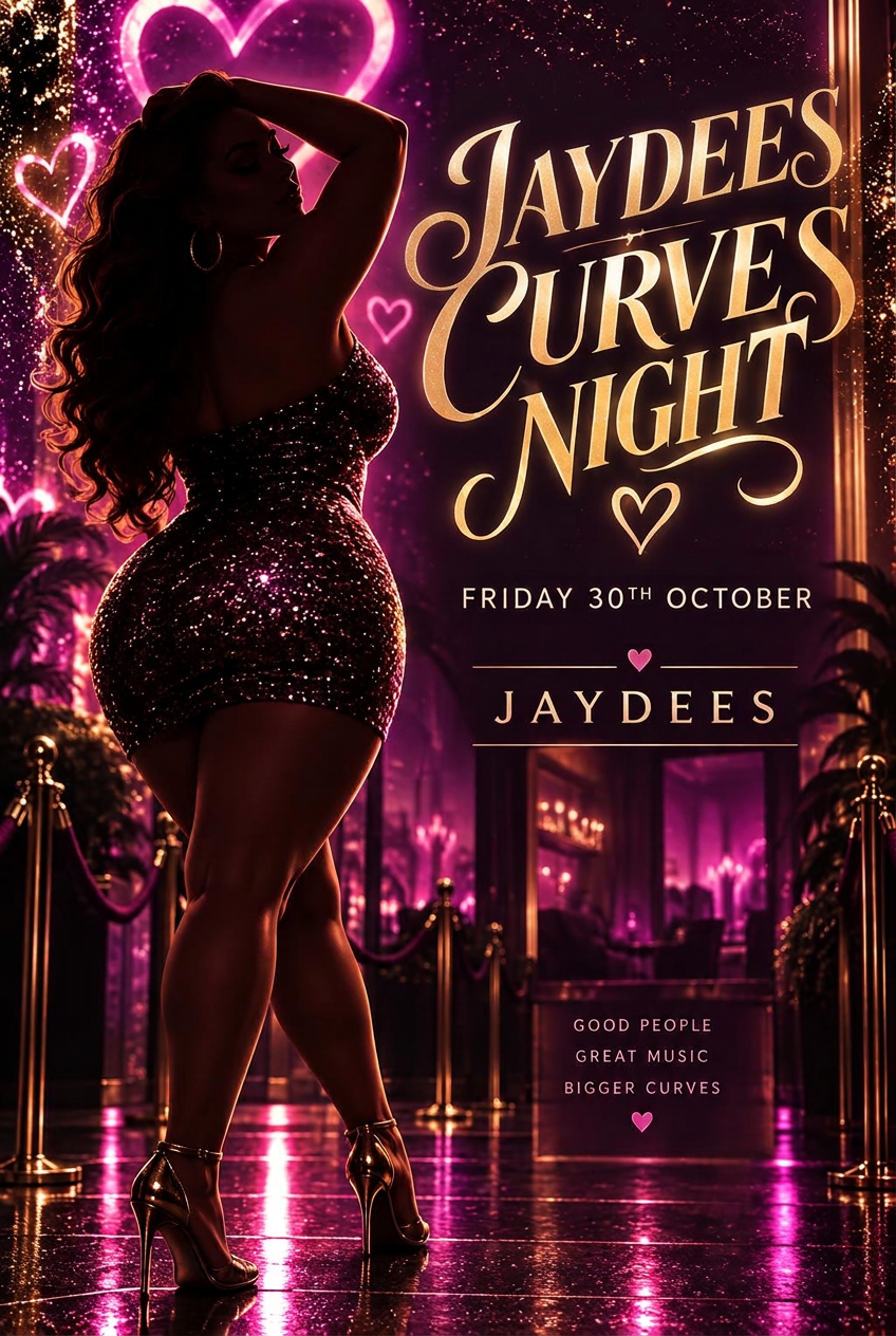 Jaydees Curves Night poster