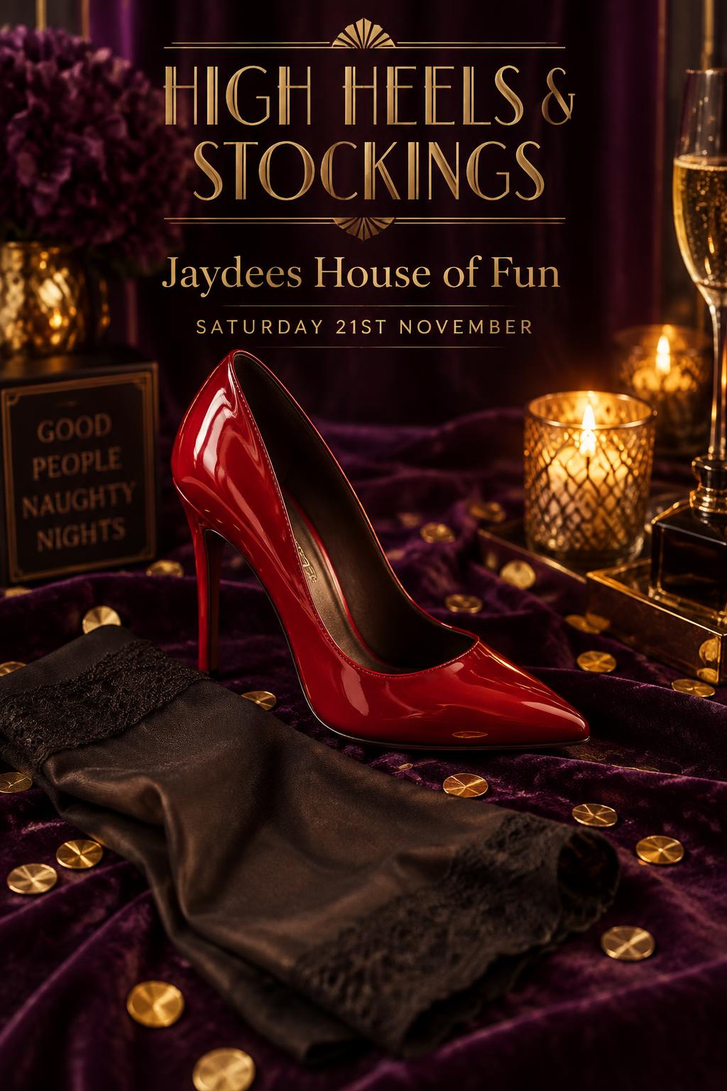 Jaydees House of Fun Presents "High Heels & Stockings" poster