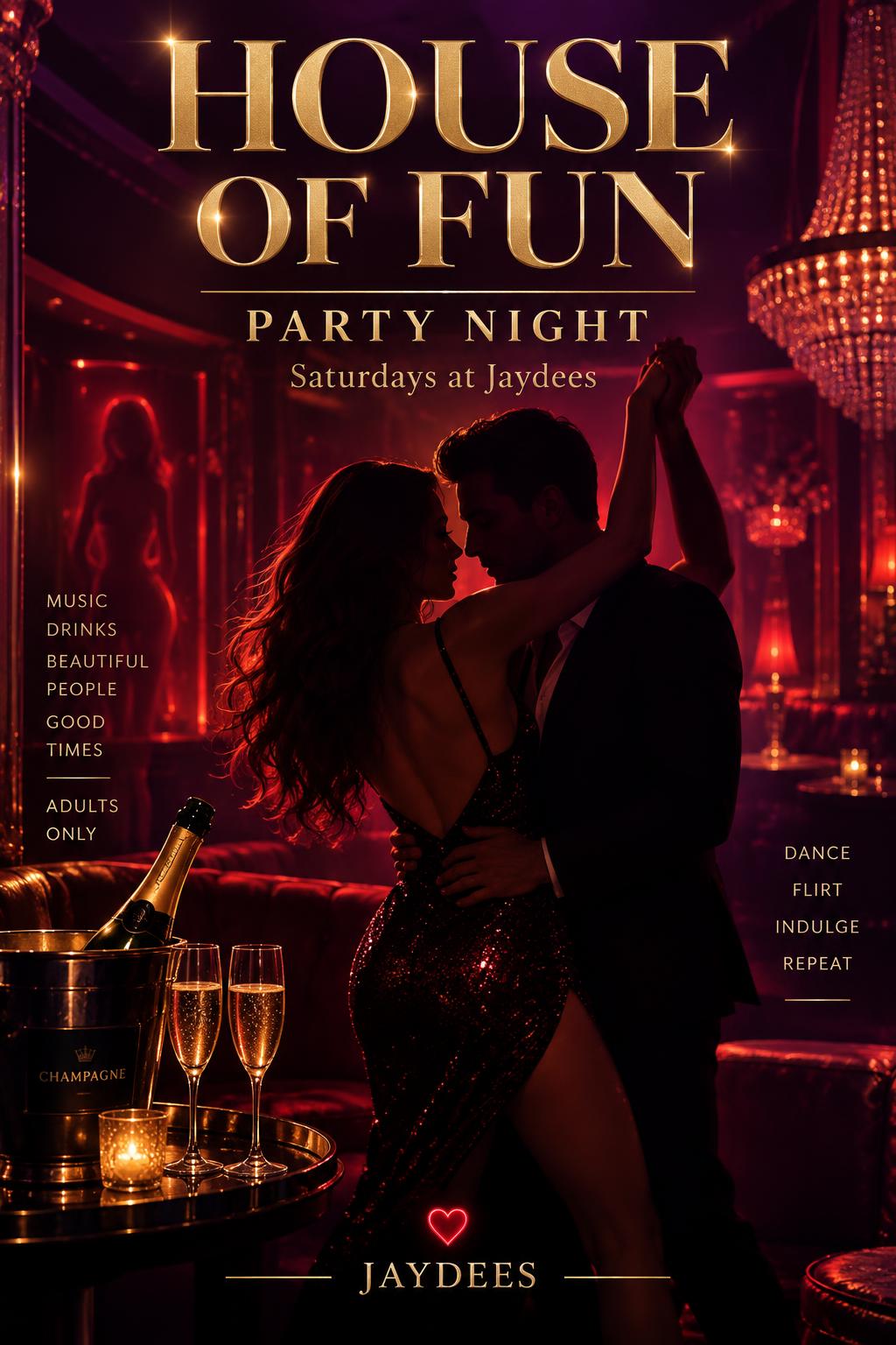 Jaydees House of Fun – Party Night poster