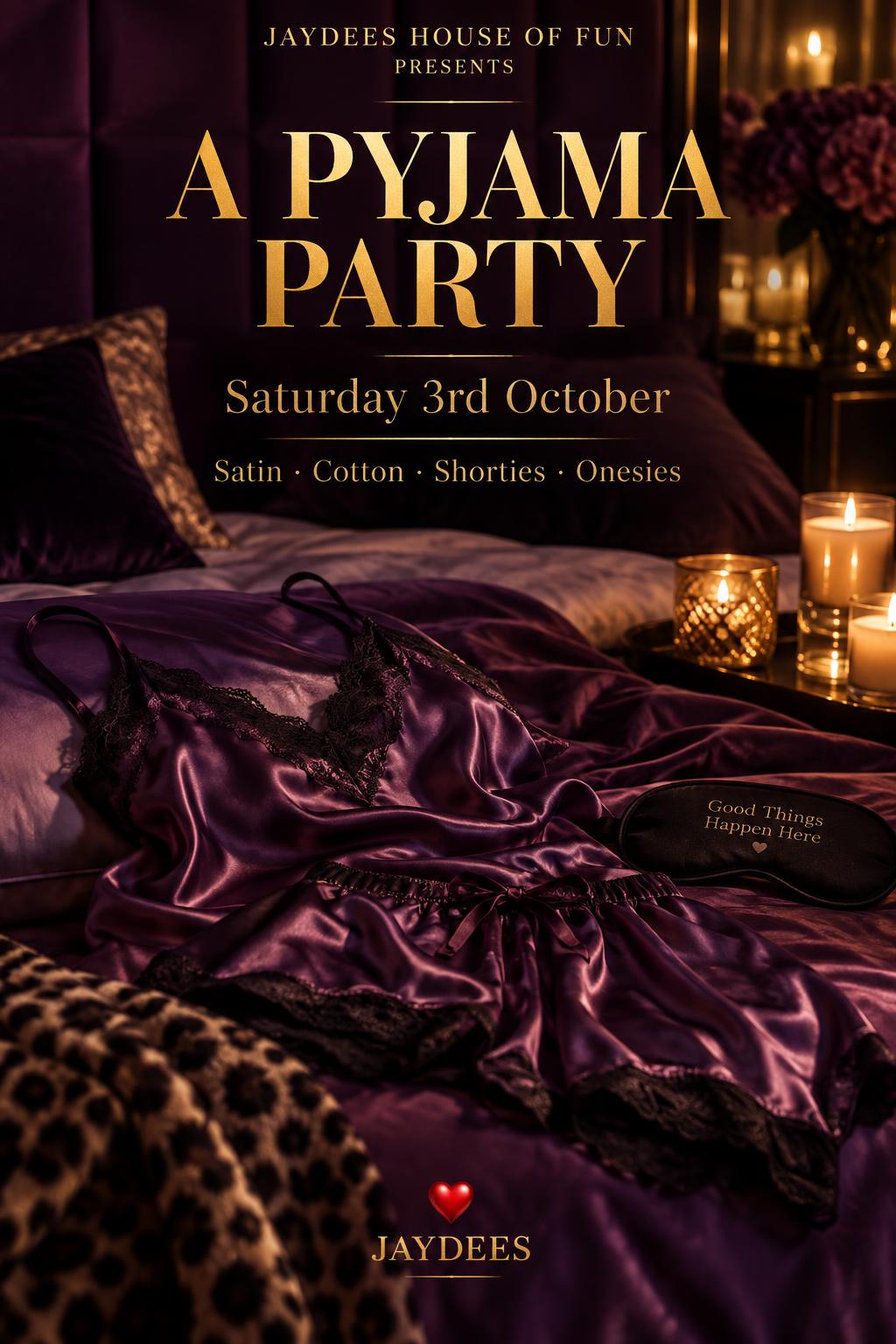 Jaydees House of Fun Presents “A Pyjama Party” poster